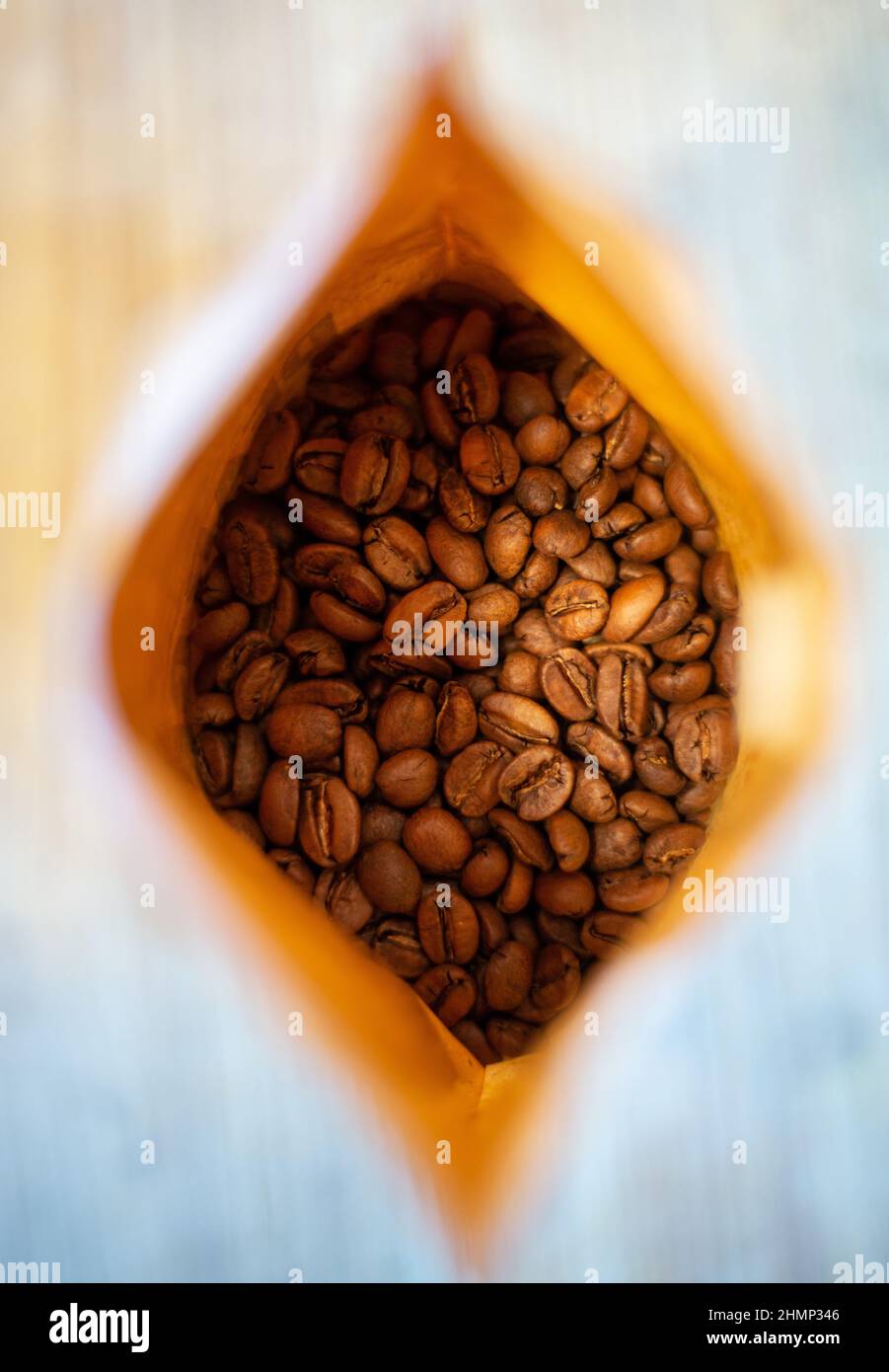 Bag of coffee beans Stock Photo - Alamy