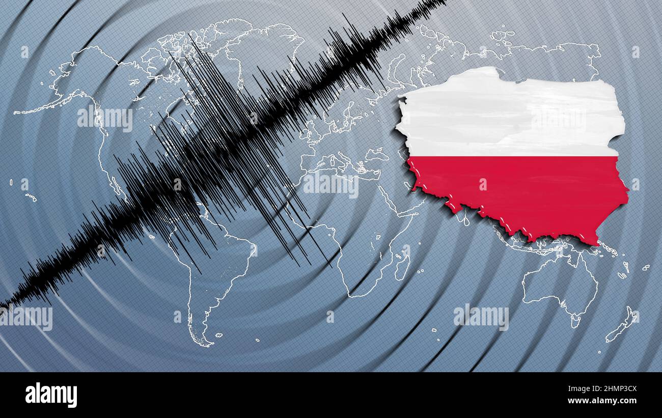 Seismic activity earthquake Poland map Richter scale Stock Photo Alamy