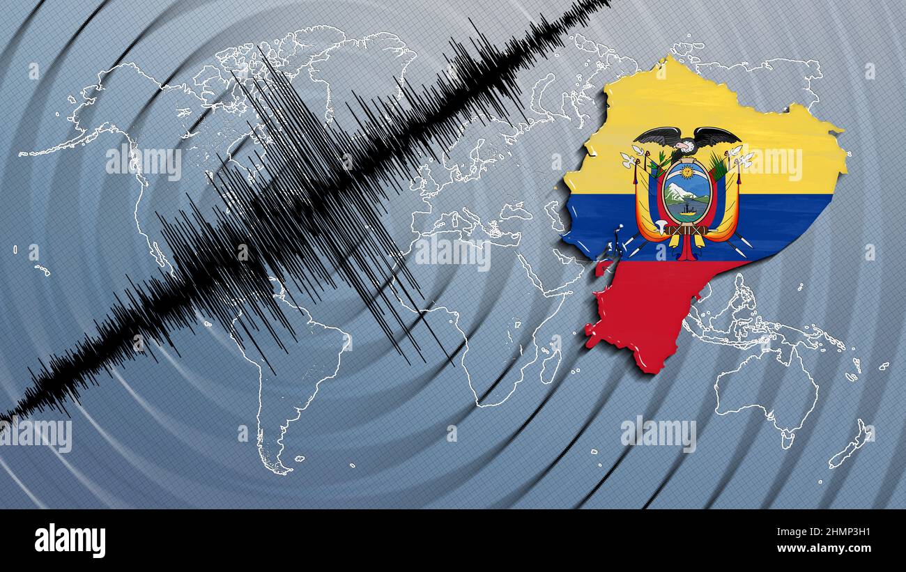 Seismic activity earthquake Ecuador map Richter scale Stock Photo Alamy