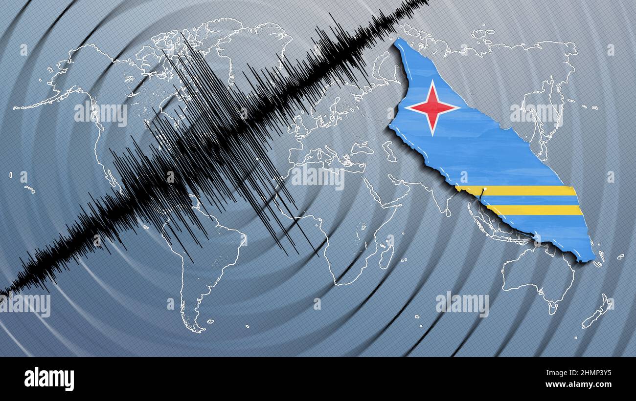 Seismic activity earthquake Aruba map Richter scale Stock Photo Alamy