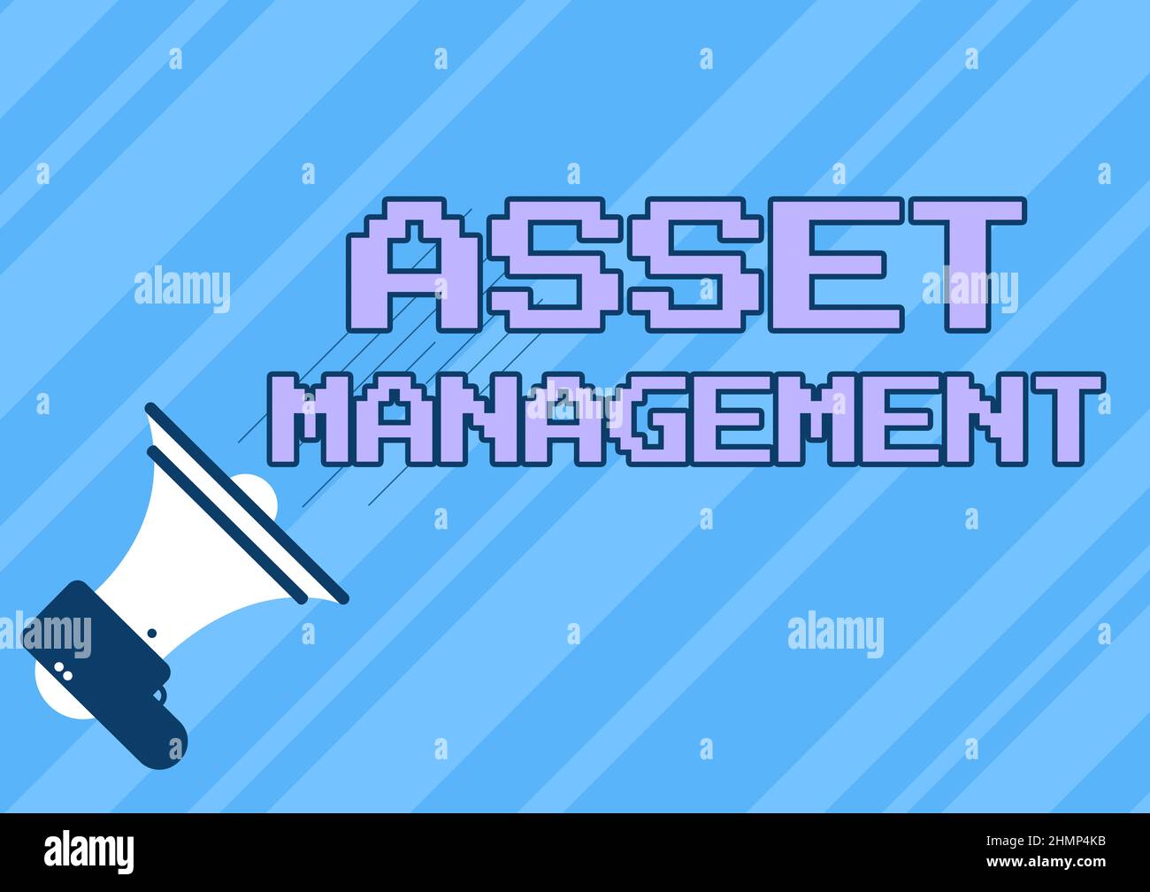Sign displaying Asset Management. Word Written on systematic process of ...
