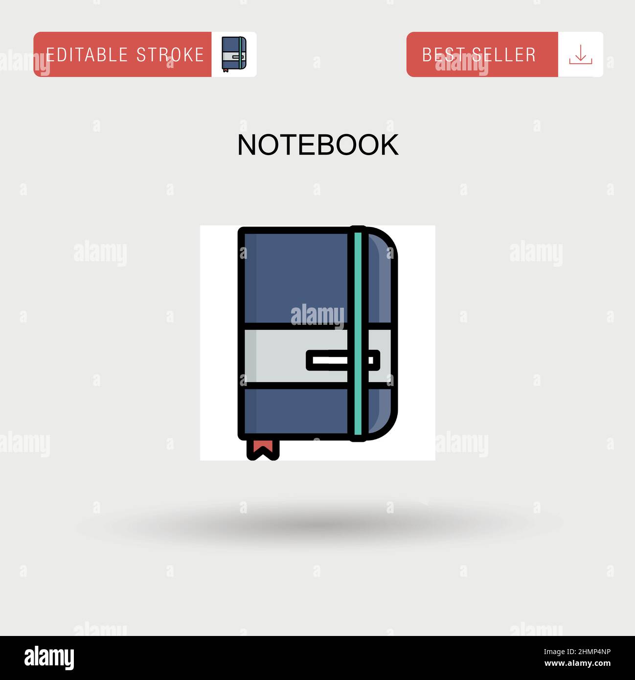 Notebook Simple vector icon Stock Vector Image & Art - Alamy