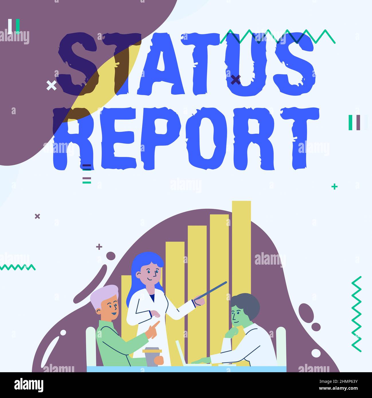 Text showing inspiration Status Report. Conceptual photo Update Summary ...