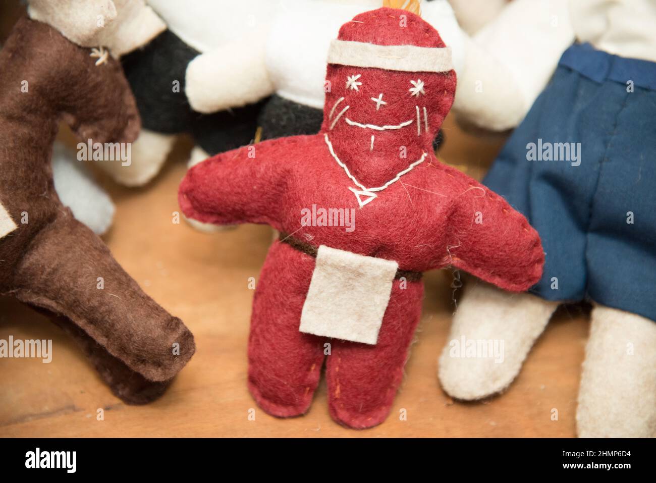 Handmade colonial textile dolls Stock Photo - Alamy
