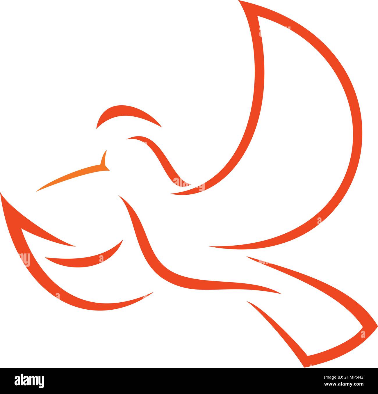 Simple Design of Eurasian Hoopoe Bird Flying Stock Vector