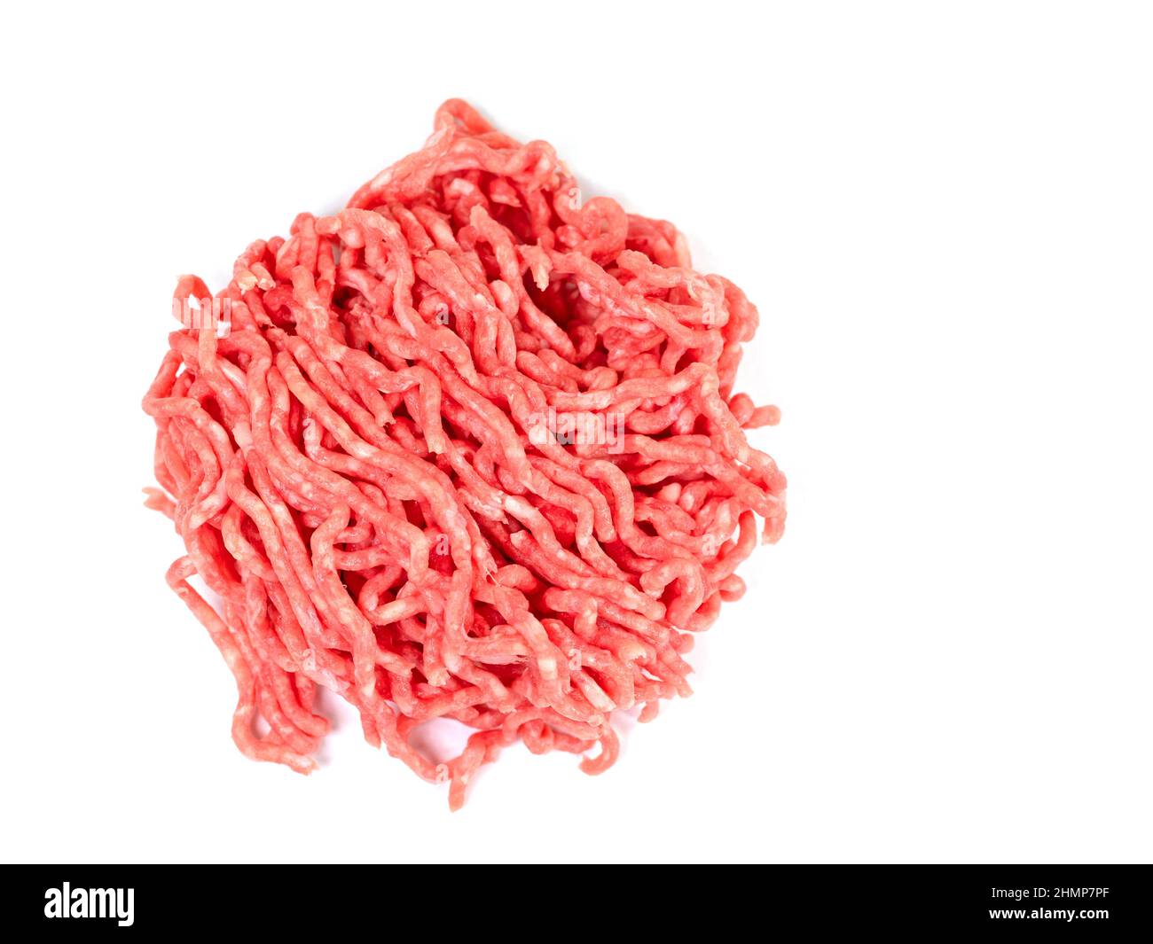 Chopped meat isolated against white background Stock Photo