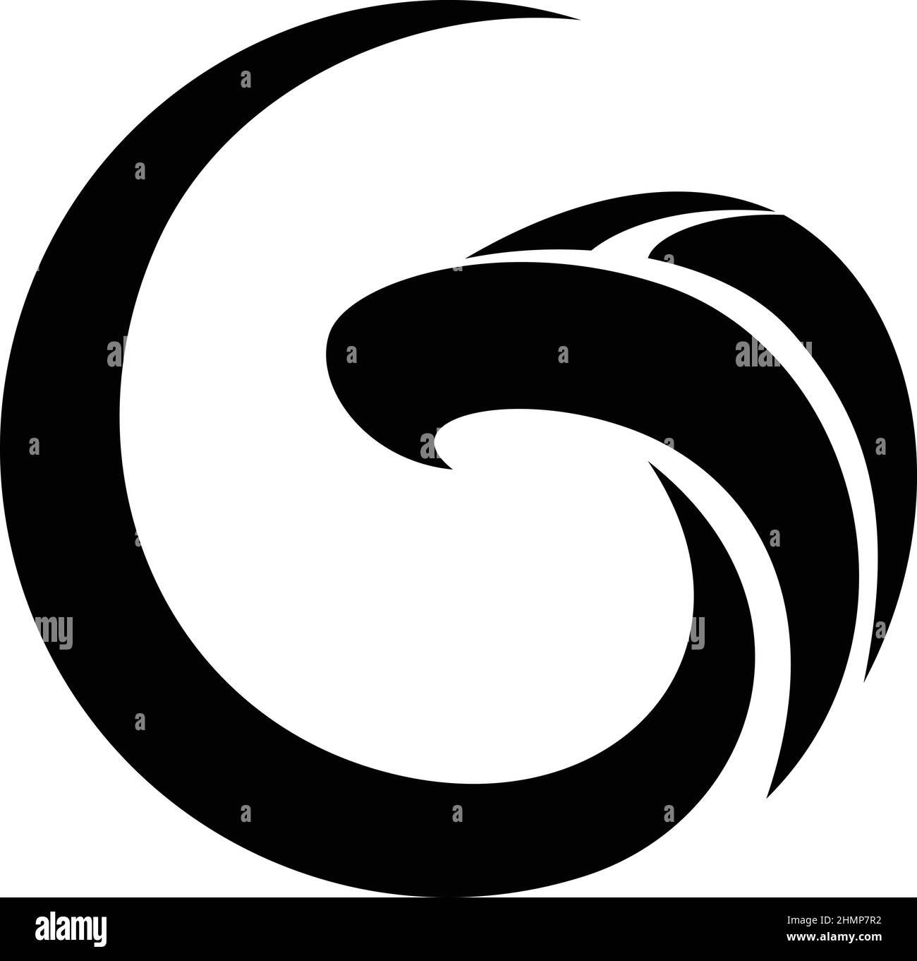 Simple Design of Abstract Eagle Logo Stock Vector