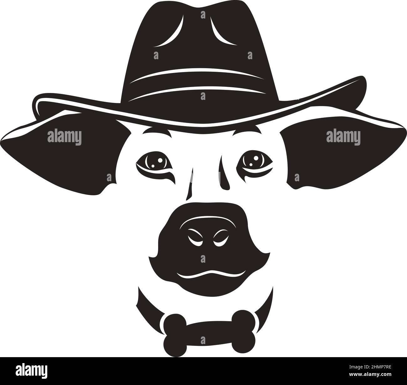 Country Dog with Cowboy Hat Stock Vector Image & Art Alamy