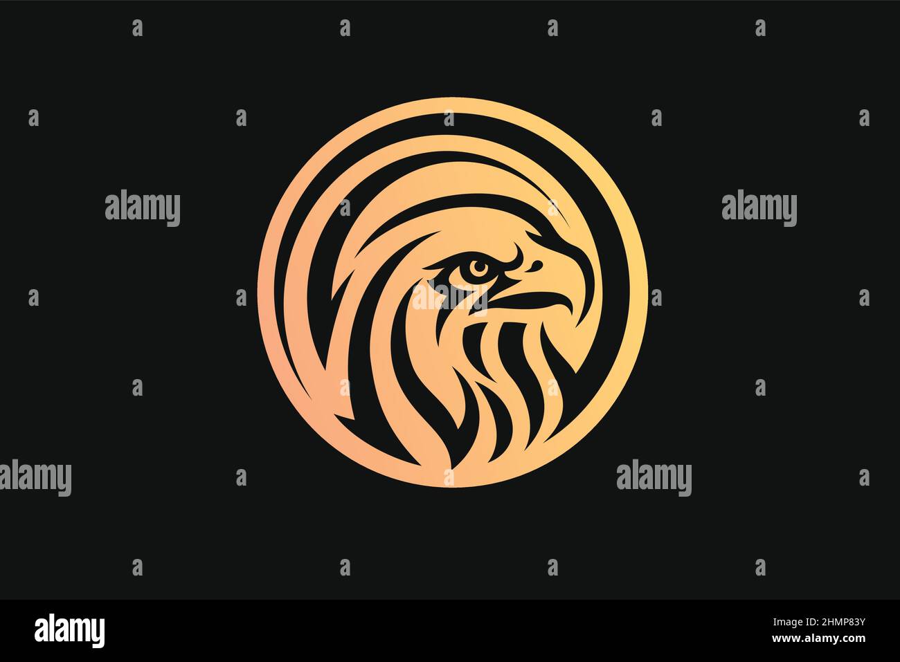 Simple Design of Eagle Head Logo Stock Vector