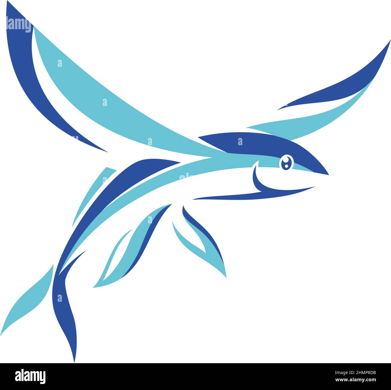 Abstract Design of Flying Fish Stock Vector Image & Art - Alamy