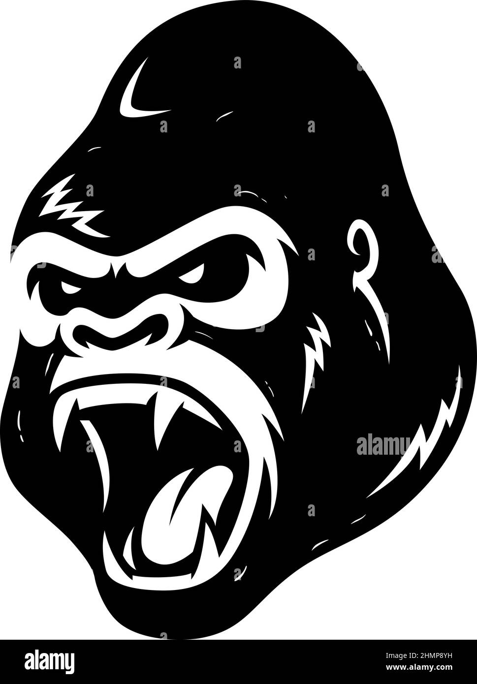 Ape roaring Stock Vector Images - Alamy