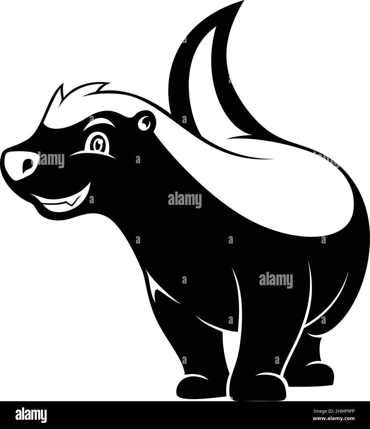Funny Honey Badger Cartoon Character Design Stock Vector Image & Art - Alamy