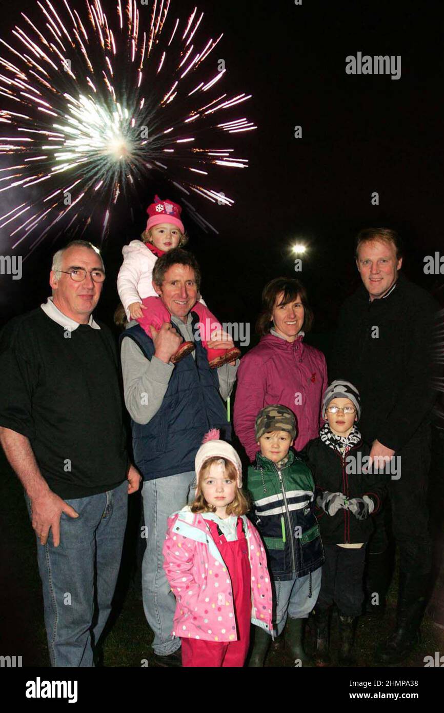 Ayr Rugby Club Firework show The Andrew & McHarg families from Crosshill & Alloway Stock Photo