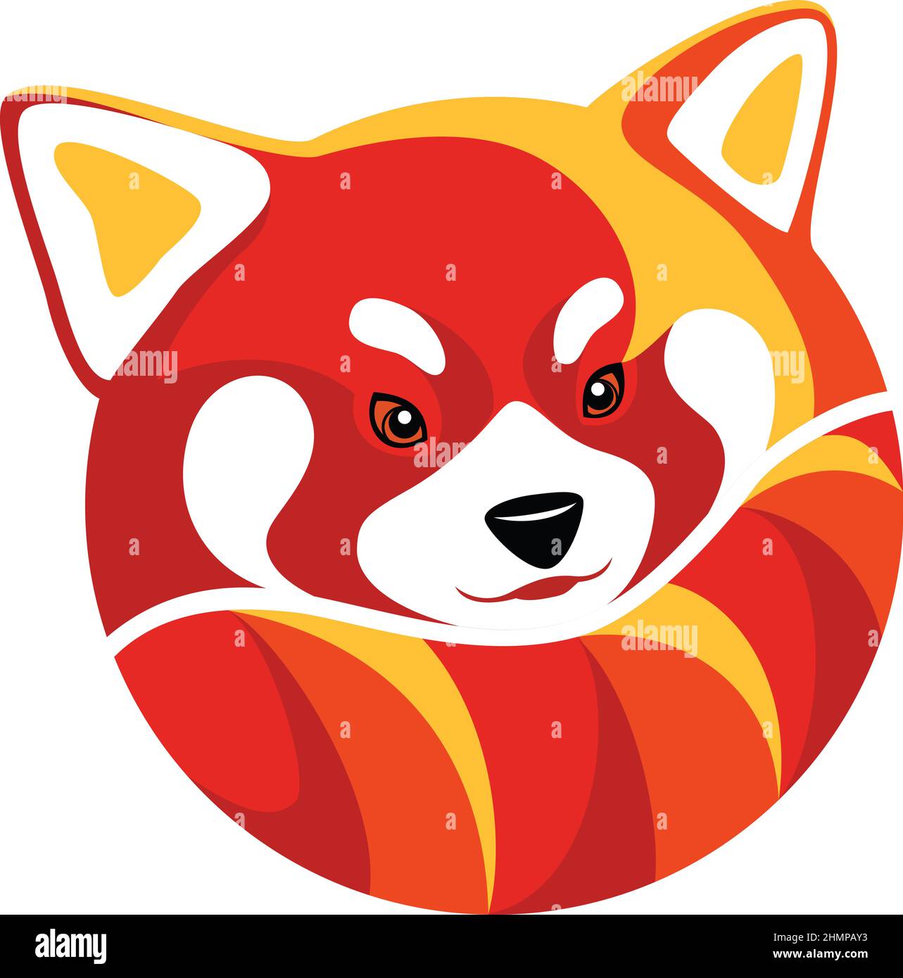 Red Panda Round Logo Design Stock Vector Image & Art - Alamy