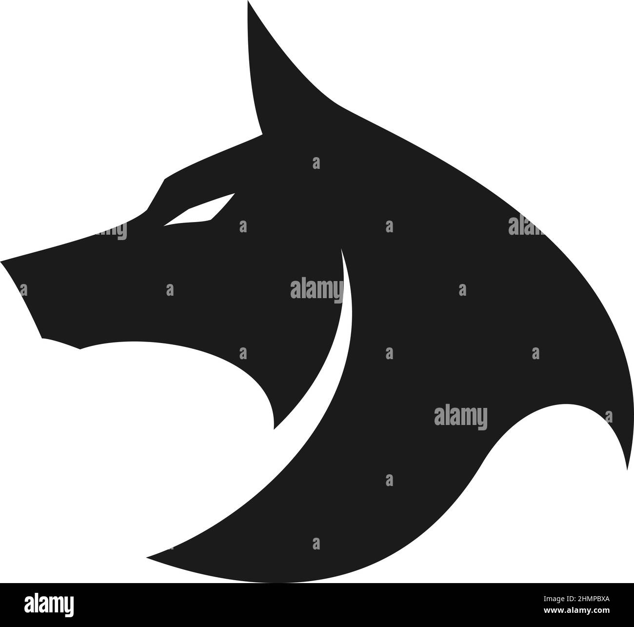 Simple Wolf Head Symbol Design Stock Vector Image & Art Alamy