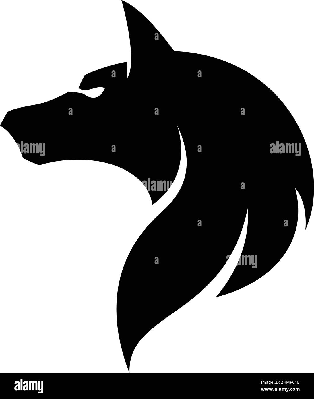 Simple Wolf Head Minimalism Style Stock Vector Image & Art - Alamy