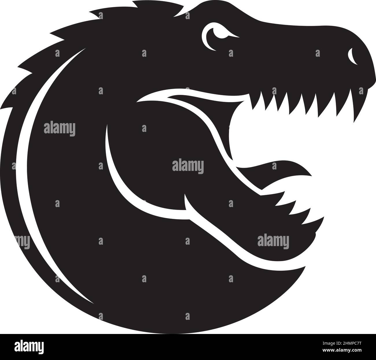 Head of Aggressive T Rex (Tyrannosaurus) Roaring Stock Vector Image & Art Alamy