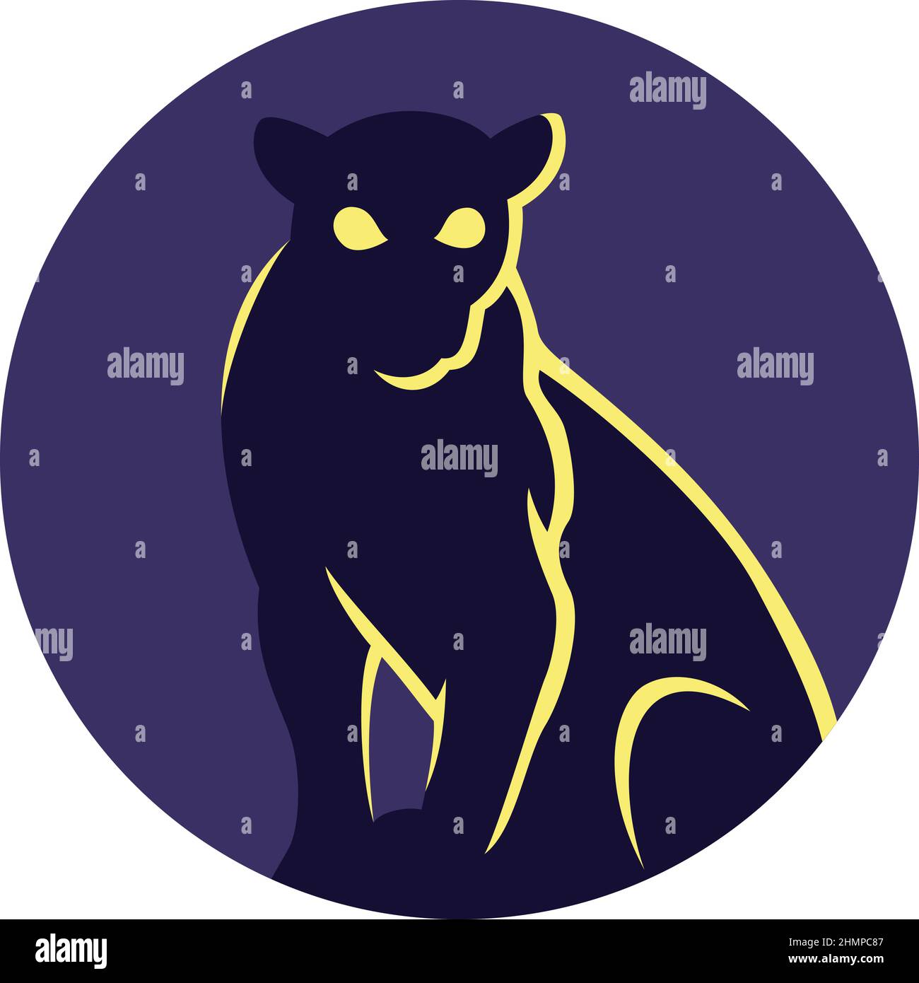 Simple Silhouette of Black Panther Animal Logo Type Vector Design Stock Vector Image & Art Alamy