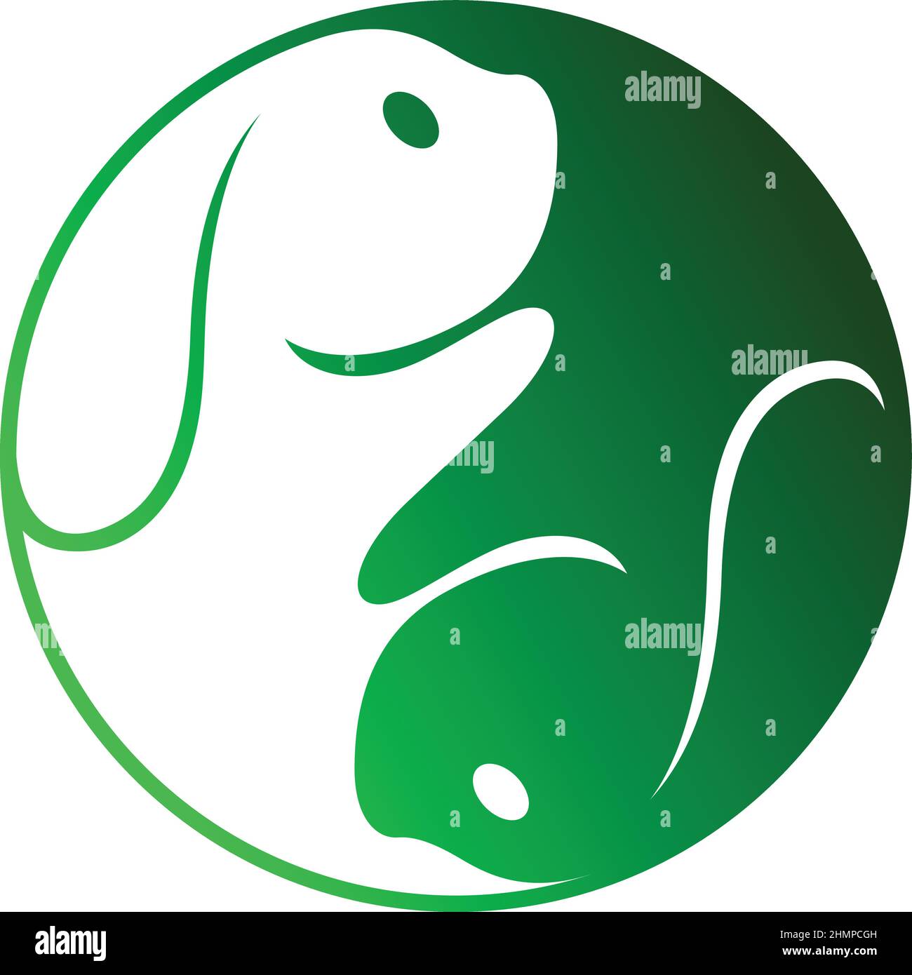 Cute Abstract Yin Yang Sign Two Stock Vector (Royalty Free