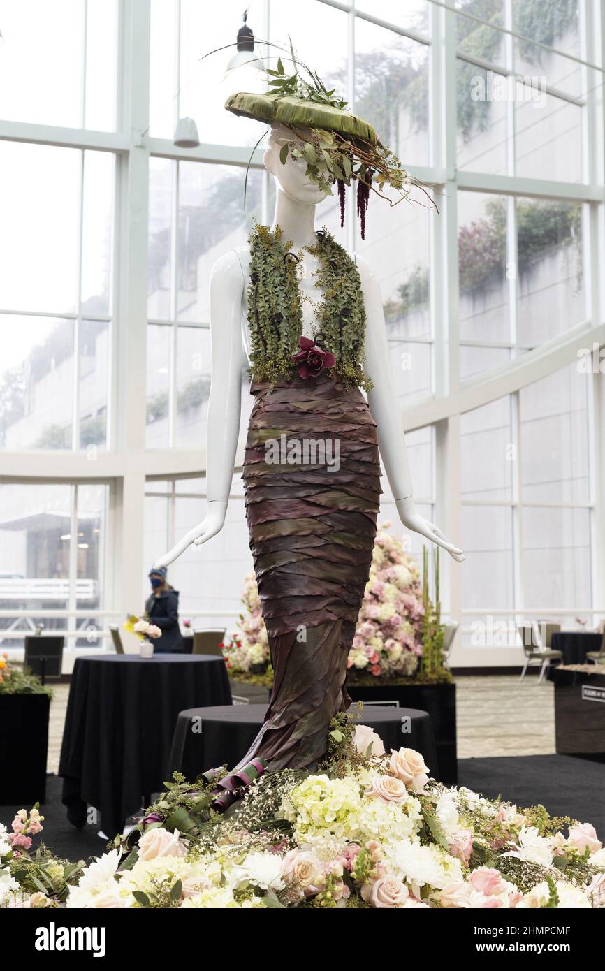 Mannequin wearing floral fashion design by Fleurs de Villes at the ...