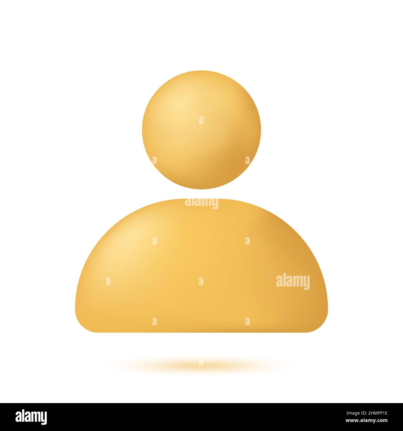 Human symbol 3d icon. User business symbology for website profile Stock Vector