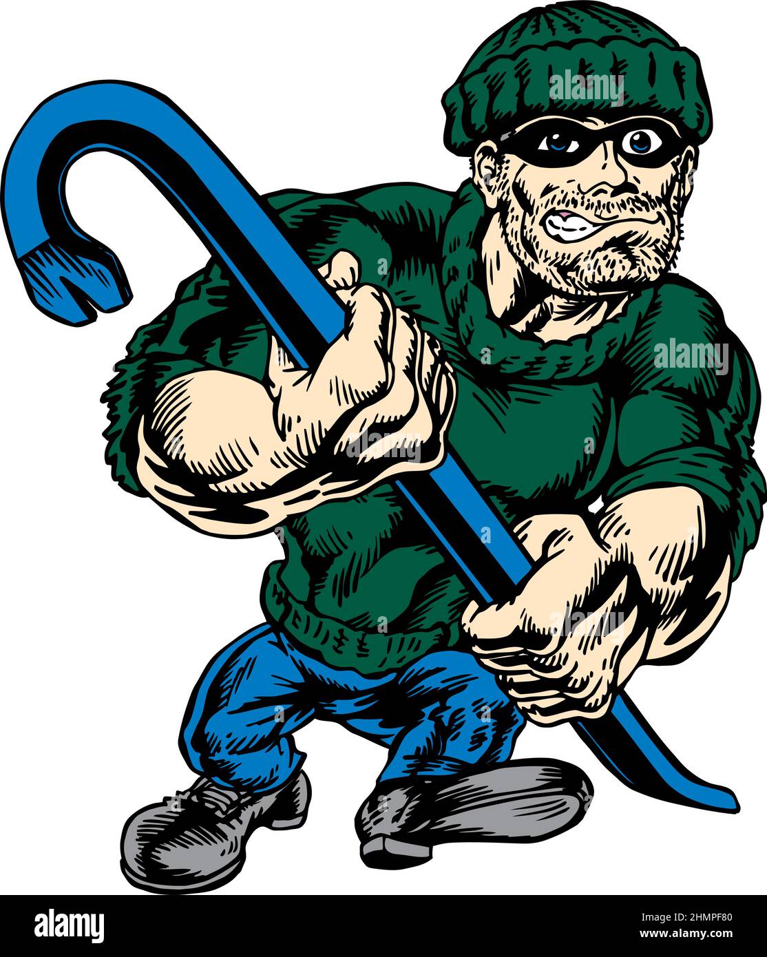 Burglar Mascot Strut Vector Illustration Stock Vector Image & Art - Alamy