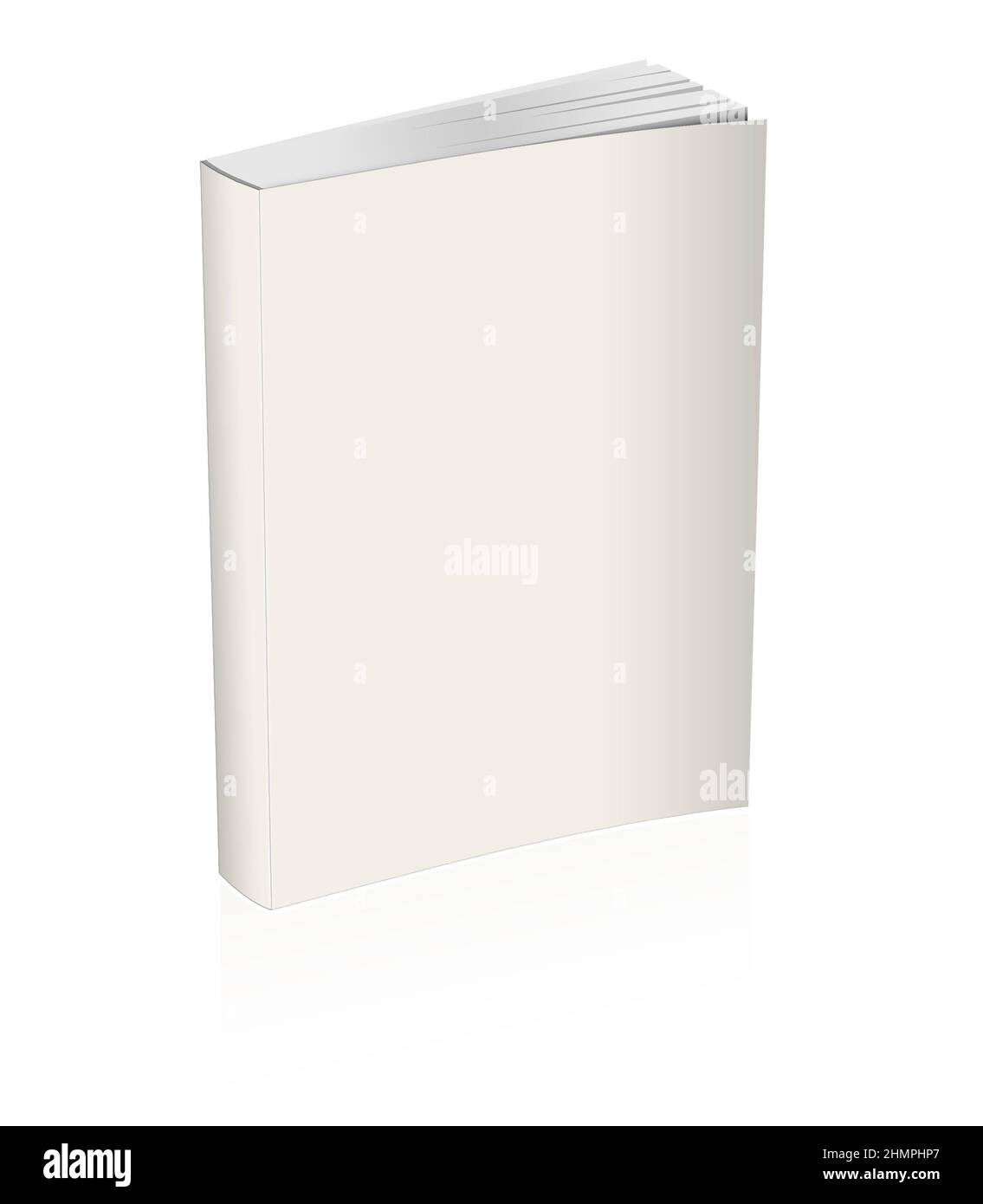 Paperback books blank white template for presentation layouts and