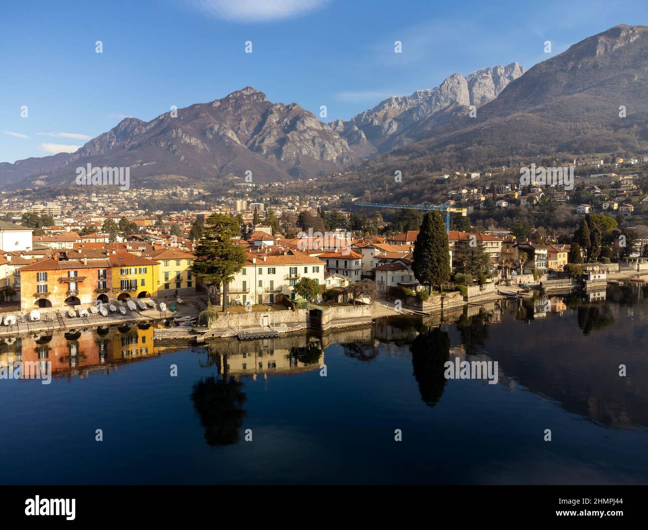 Mandello del Lario on shores of Lake Como, Lombardy, Italy Stock Photo