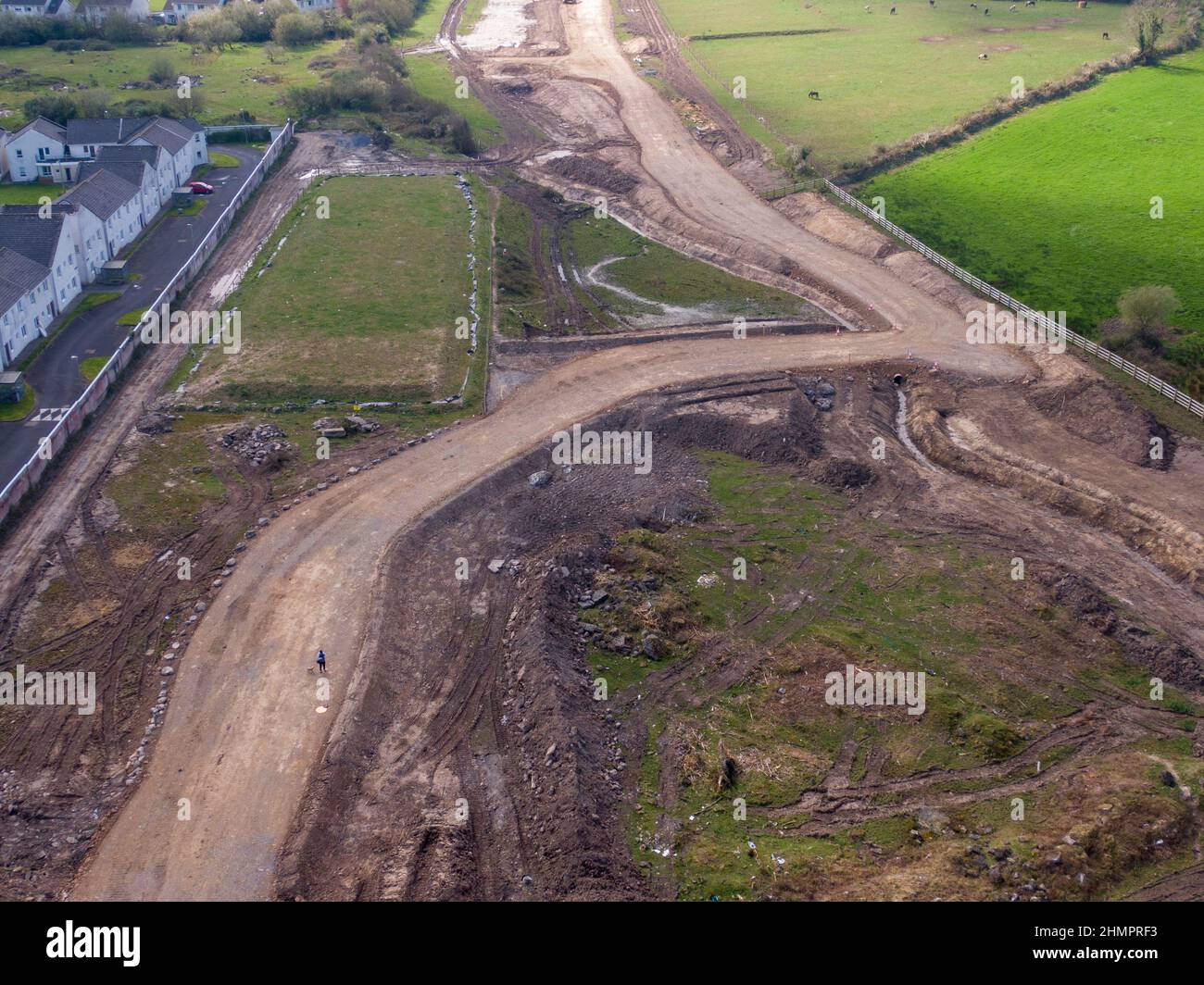 Limerick, Ireland 04.04.2021,the link between the Old Cratloe Rd road