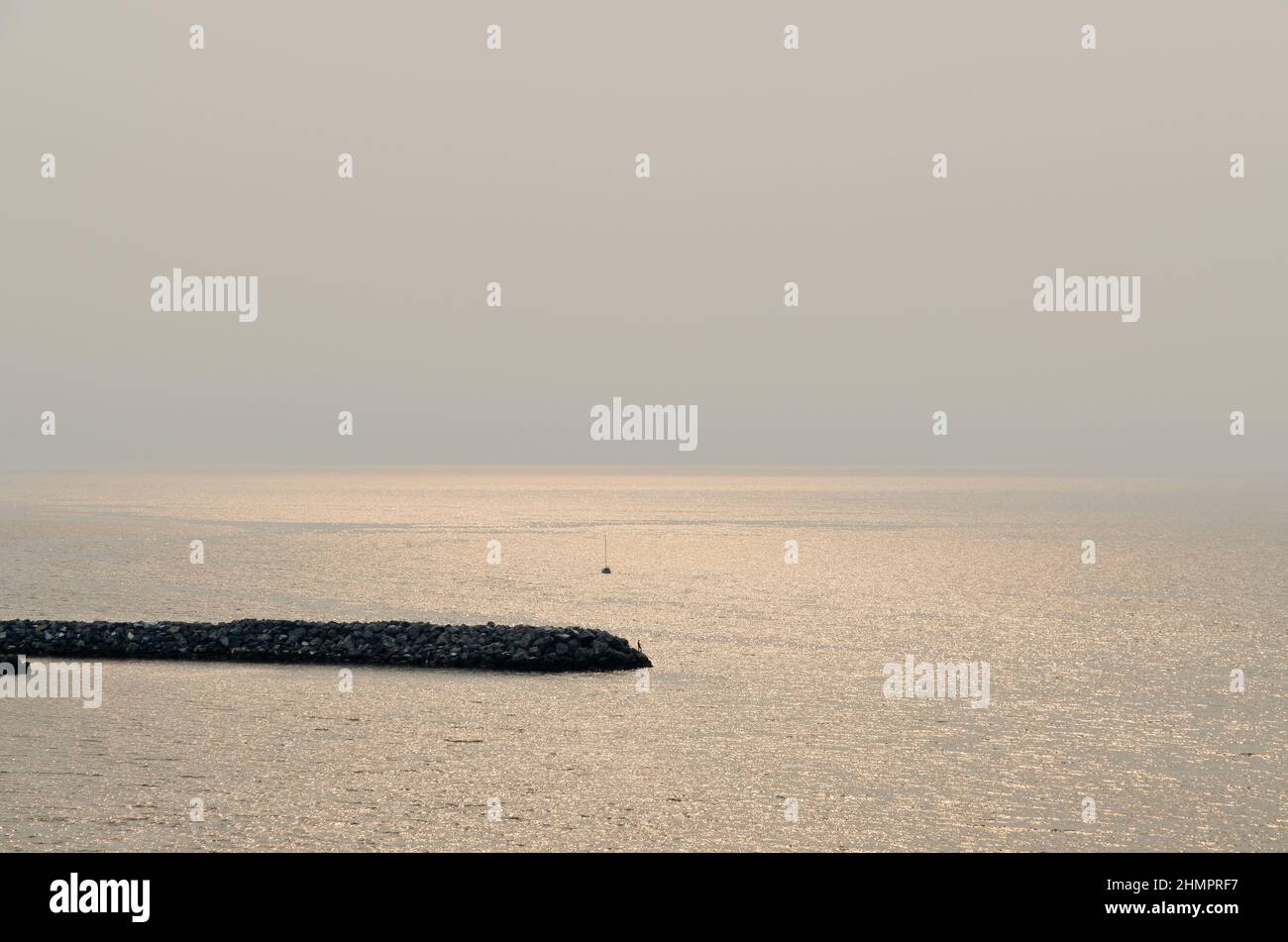 Sunny day above the water of St. Lawrence river Stock Photo - Alamy