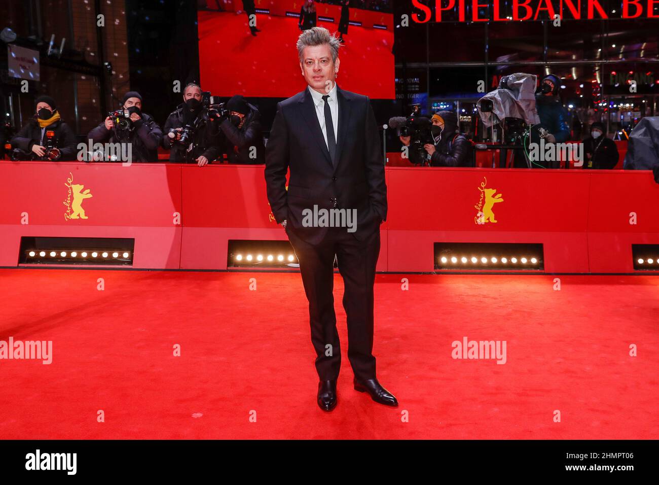 Berlin, Germany. 11th Feb, 2022. Actor Benjamin Biolay arrives at the premiere of the competition film 'La Ligne' (The Line). The 72nd International Film Festival will be held in Berlin from Feb. 10-20, 2022. Credit: Gerald Matzka/dpa/Alamy Live News Stock Photo