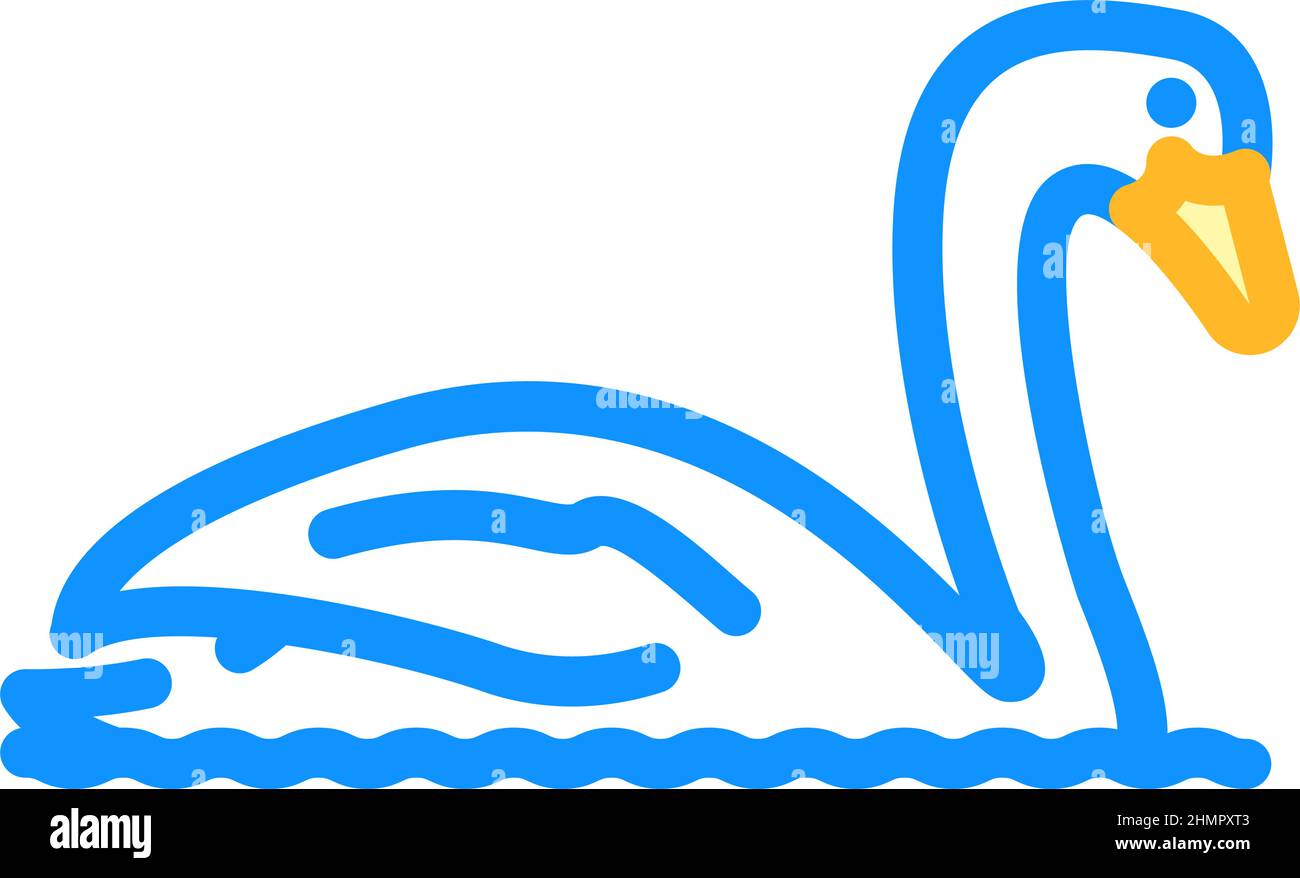 swan bird color icon vector illustration Stock Vector Image & Art - Alamy