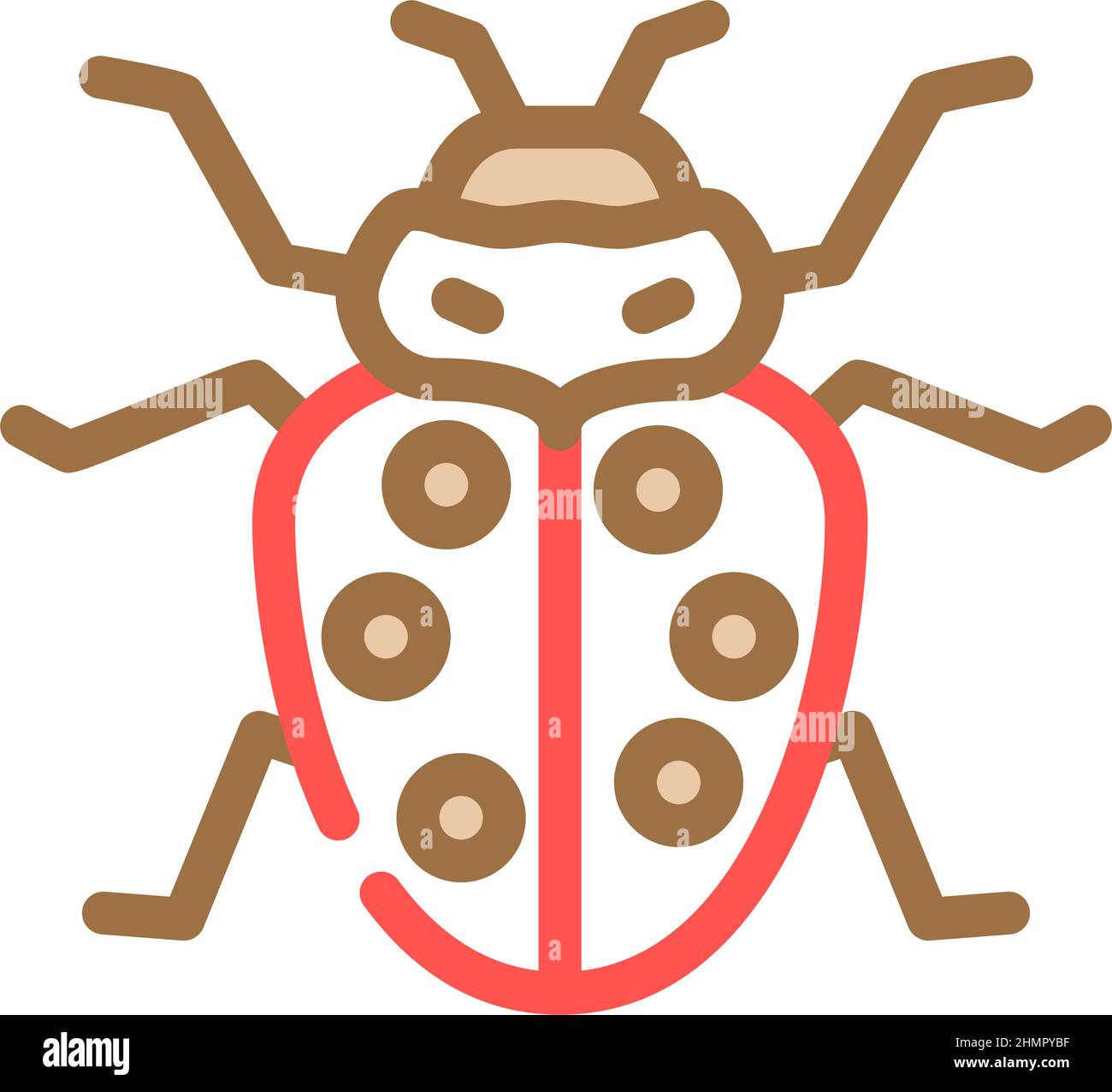 ladybug insect color icon vector illustration Stock Vector Image & Art ...