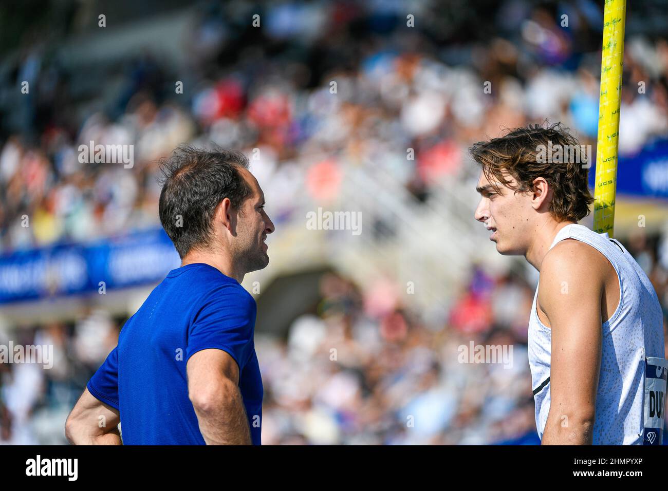 Armand "Mondo" Duplantis (Men's Pole Vault) of Sweden (right) and