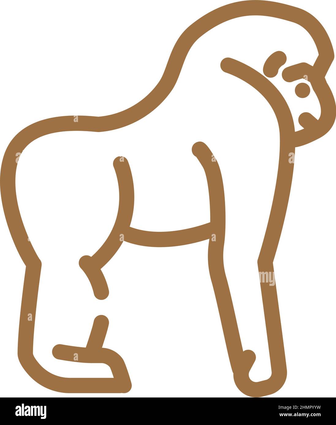 monkey animal color icon vector illustration Stock Vector Image & Art ...