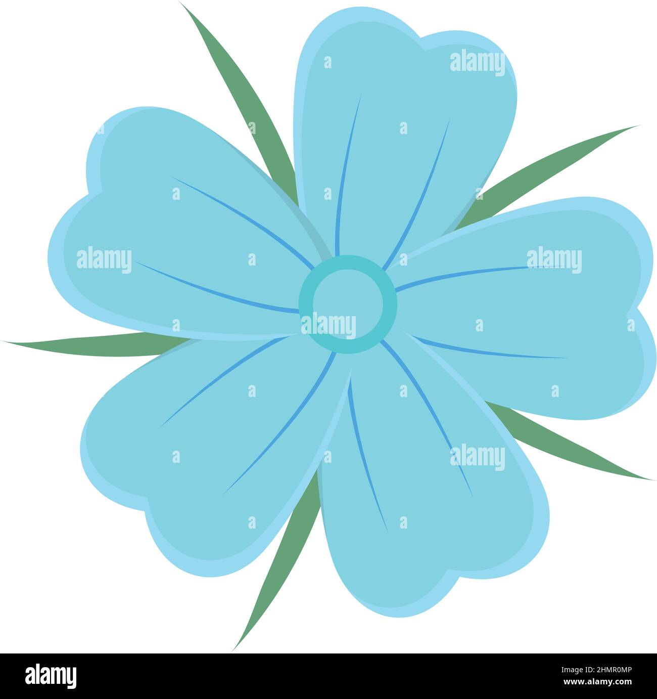 blue flower icon on white background Stock Vector Image & Art - Alamy