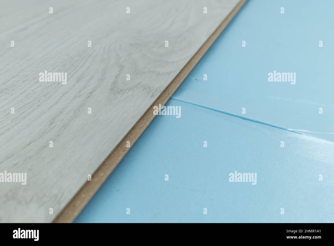 Laminate floor on the pad close up picture Stock Photo Alamy