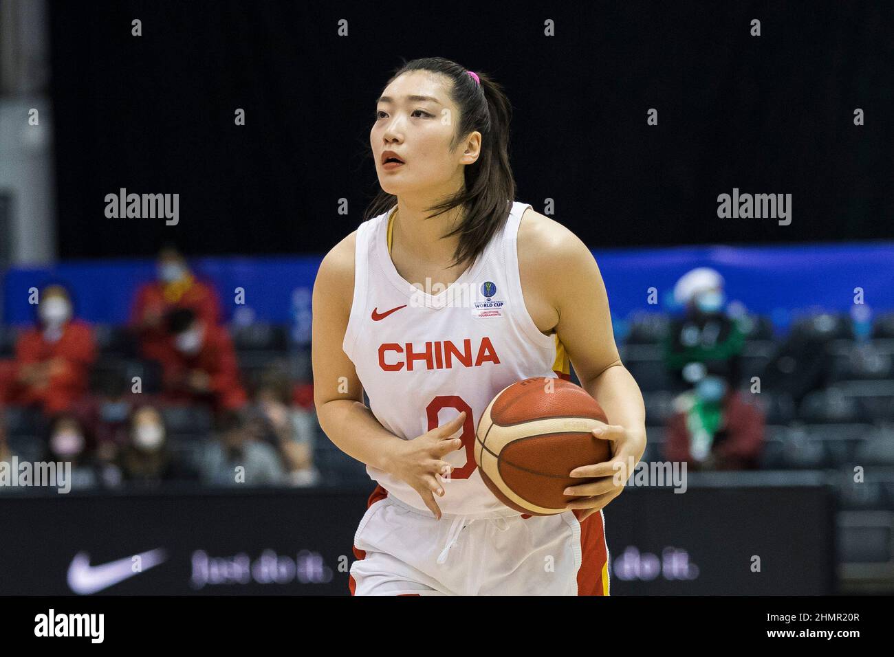 Meng Li Rice Belgrade, Serbia, 10th February 2022. Meng Li of China warms upduring ...