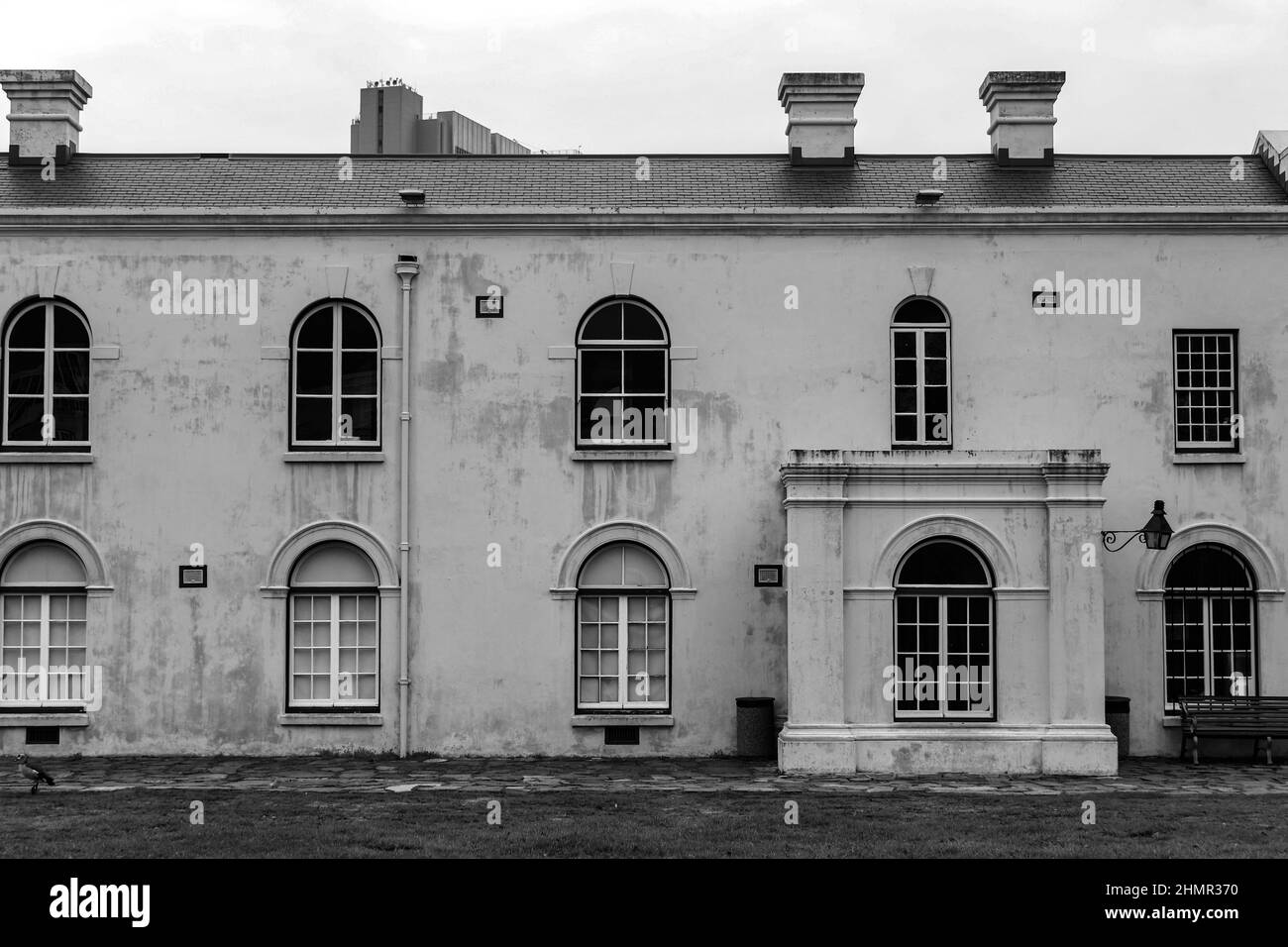 Exterior building detail Black and White Stock Photos & Images - Alamy