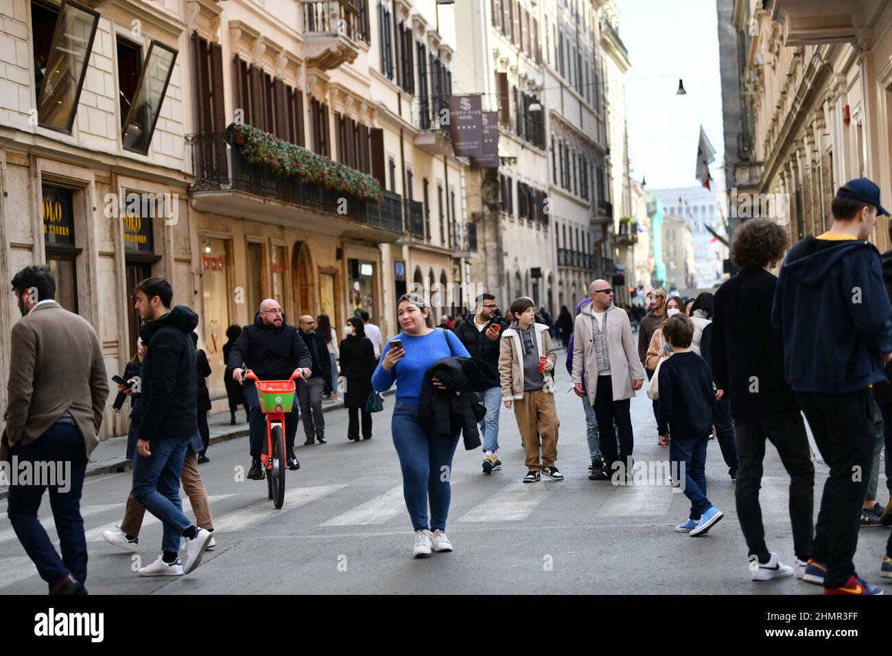Someone Walking Rome People Walking In Italy Premium Photo | Milan Italy Nov 2021 People On