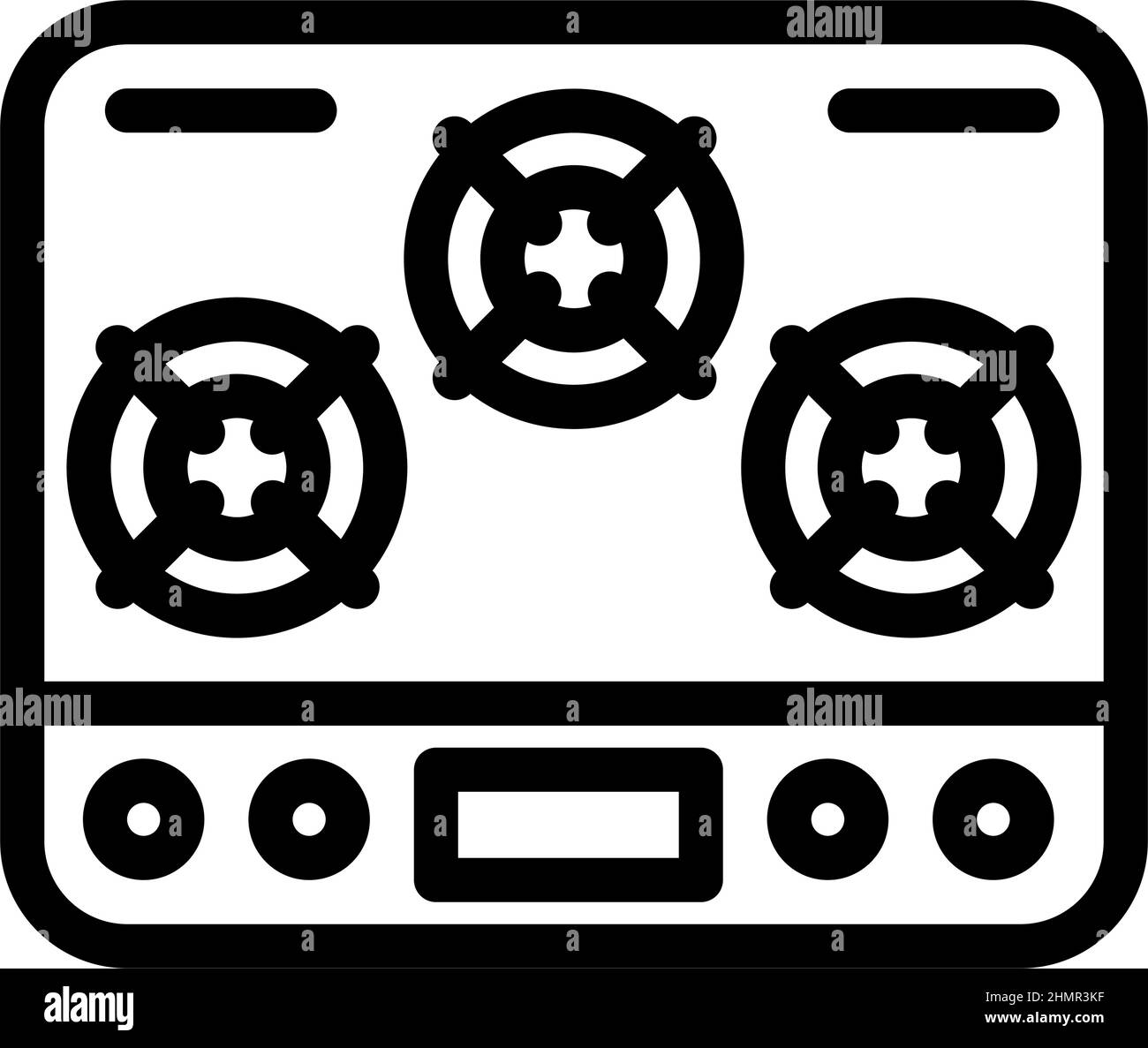 stove kitchen equipment line icon vector illustration Stock Vector
