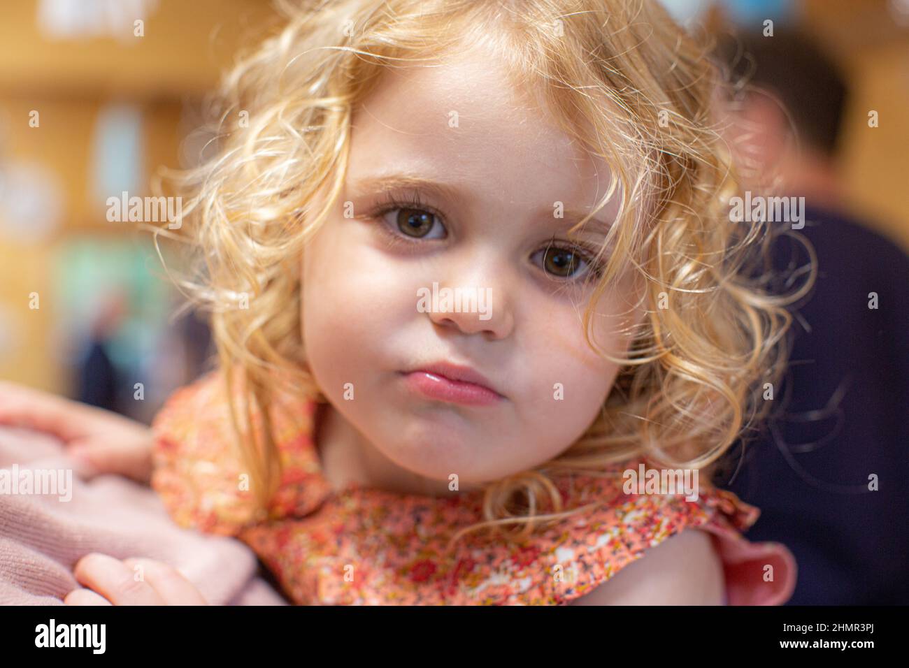 Portrait of a 3 year old girl. Stock Photo