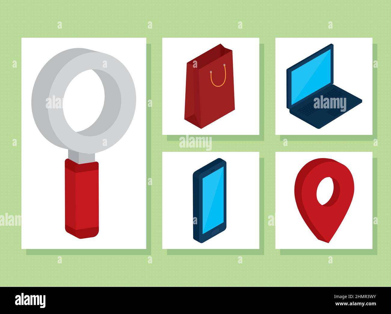 shopping and commerce icon set Stock Vector Image & Art - Alamy