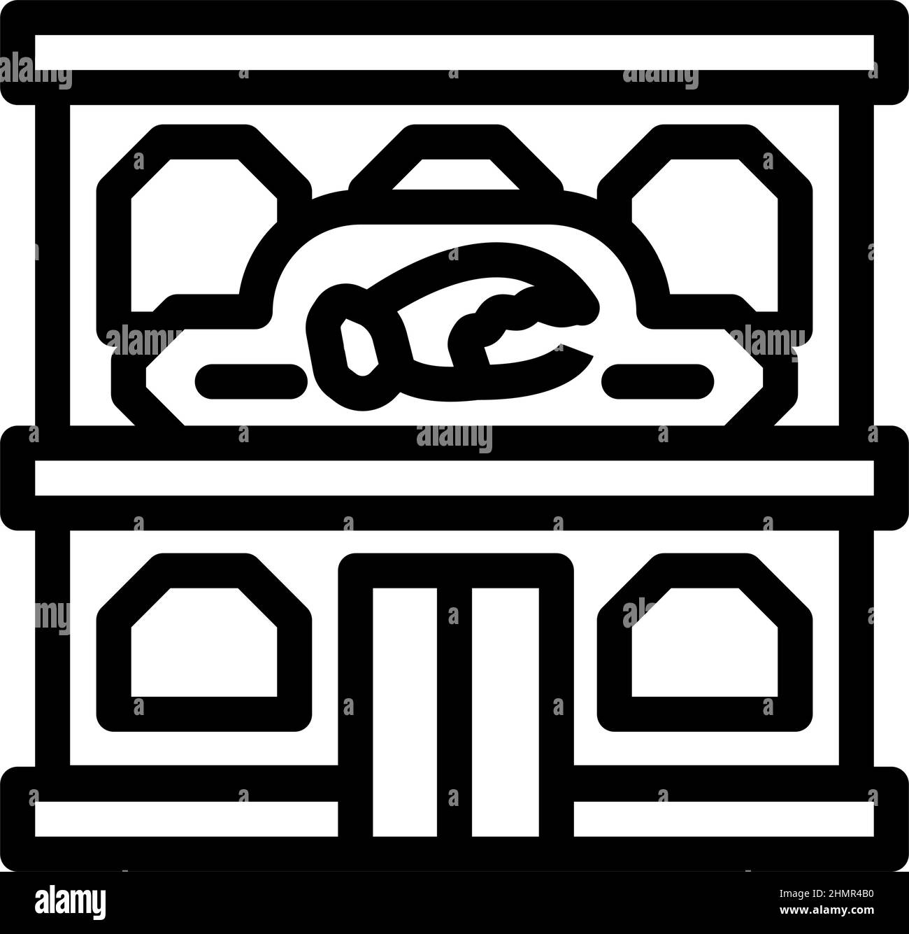 seafood restaurant line icon vector illustration Stock Vector Image ...