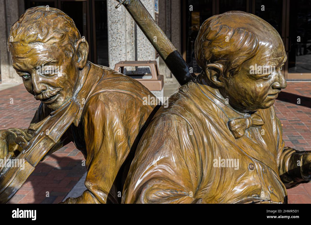 Bronze Statue of Musicians in Downtown Asheville, North Carolina, USA