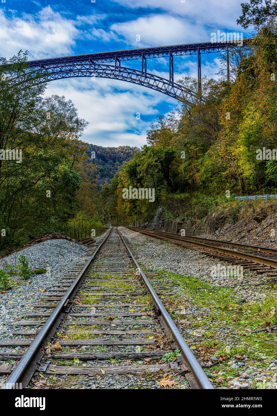 Railroad Tracks and The New River Bridge From Fayette Station