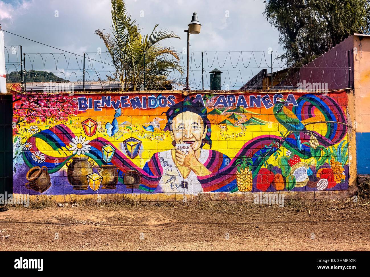 Mural along the Ruta de Flores, Apaneca, El Salvador Stock Photo - Alamy