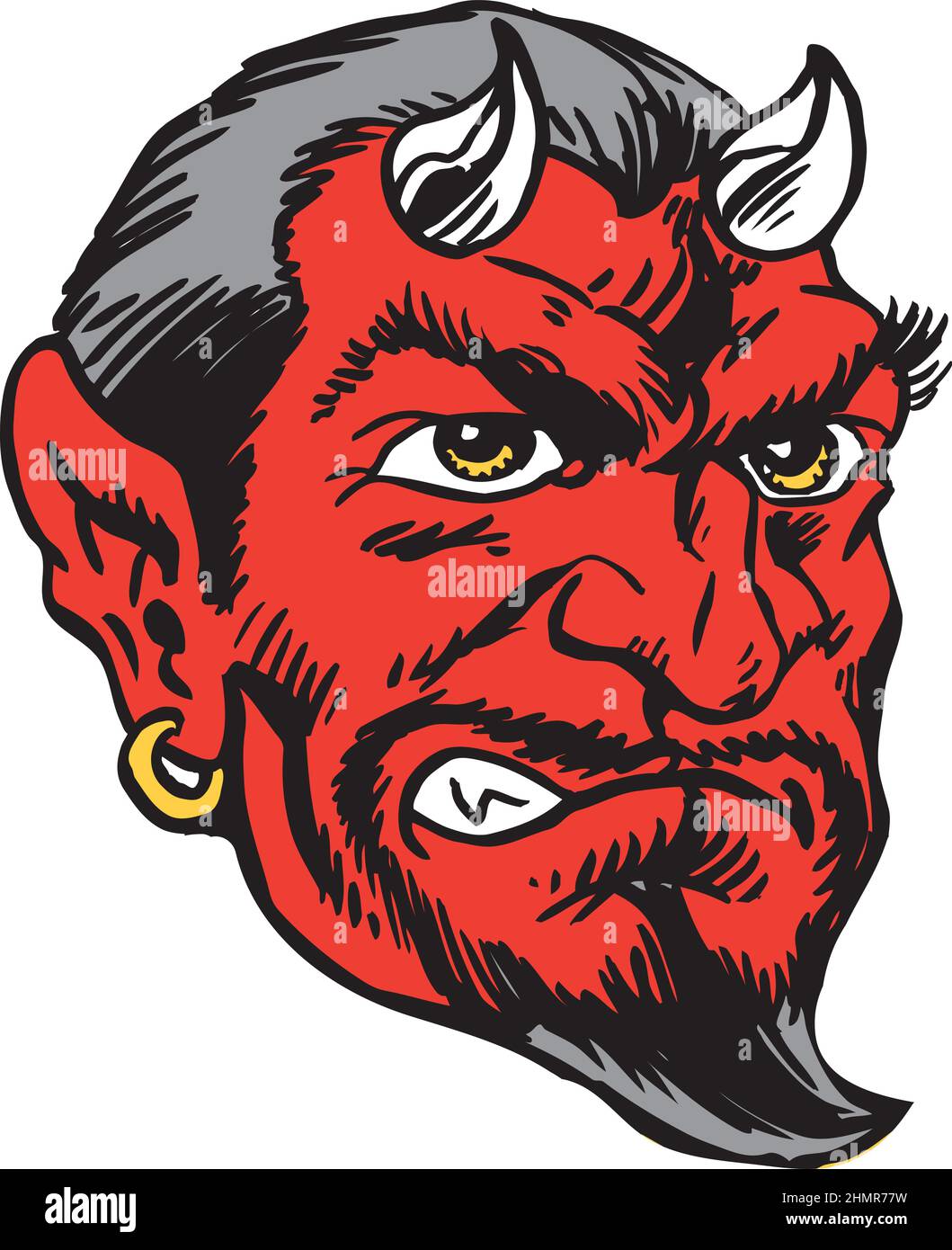 Devil Mascot Head Vector Illustration Stock Vector Image & Art - Alamy