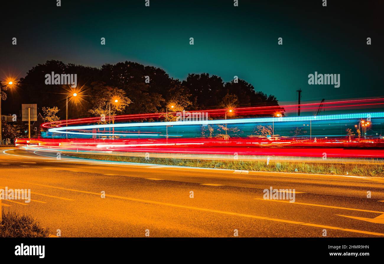 Night city colors hi-res stock photography and images - Alamy