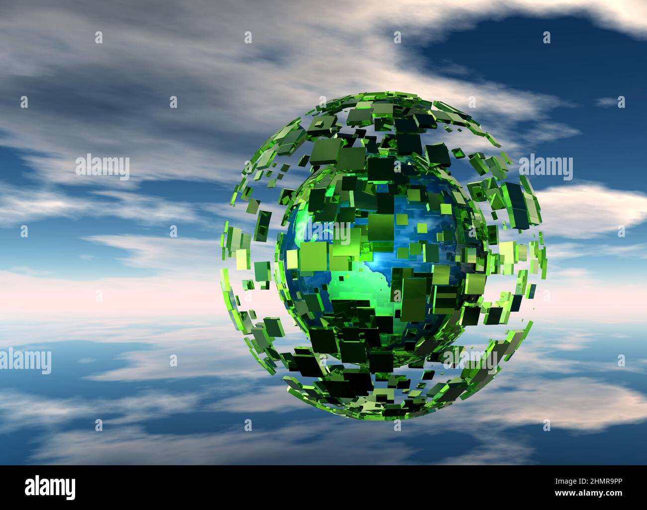 Global computing, conceptual illustration Stock Photo